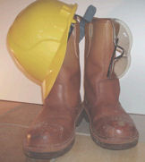Image of boots and hard hat